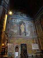 Albi, Cathedrale Ste Cecile, Chapelle St Etienne et Notre-Dame de pitie, Peinture de St Etienne en trompe-l'oeil
